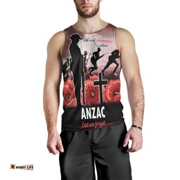 Anzac Day Men's Tank Top - We Will Remember Them Special Version