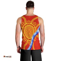 Suns Football Men Tank Top Royal Gold Coast