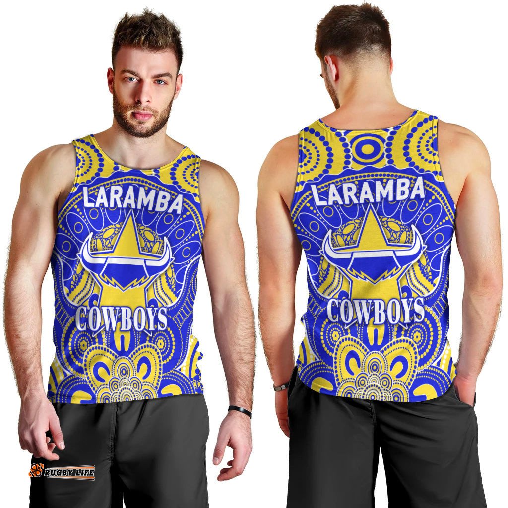 Laramba Cowboys Football Club Men Tank Top Indigenous Style