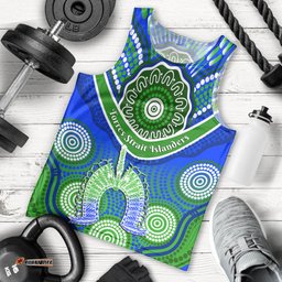 (Custom Personalised) Torres Strait Islanders Men Tank Top Dhari Australian Aboriginal Art