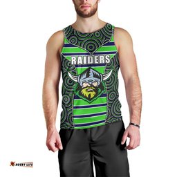 NRL - Raiders Men Tank Top Mix Dot Aboriginal