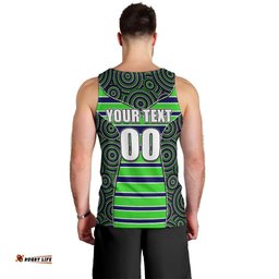 NRL - Raiders Men Tank Top Mix Dot Aboriginal