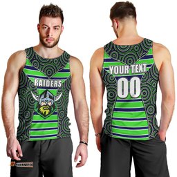 NRL - Raiders Men Tank Top Mix Dot Aboriginal