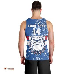 (Custom Text And Number) Bulldogs Football Men Tank Top Scraggers 1877 Aboriginal Dot Painting Newest Version