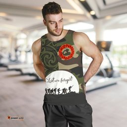 Anzac Maori Men Tank Top Camo Lest For Get