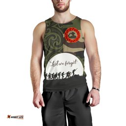 Anzac Maori Men Tank Top Camo Lest For Get