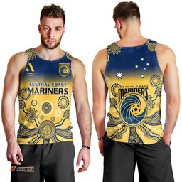 Central Coast Football Men Tank Top A League Men Mariners 2004 Indigenous Gradient Style
