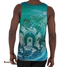 CustomAboriginal Men's Tank Top, Torres Strait Islands in Wave