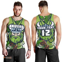 (Custom Personalised) Raiders Men's Tank Top Canberra Indigenous