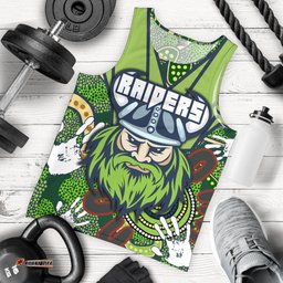 (Custom Personalised) Raiders Men's Tank Top Canberra Indigenous