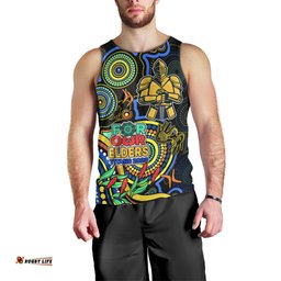 Titans Rugby Aboriginal Art Men Tank Top NAIDOC Indigenous Tribal