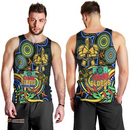 Titans Rugby Aboriginal Art Men Tank Top NAIDOC Indigenous Tribal