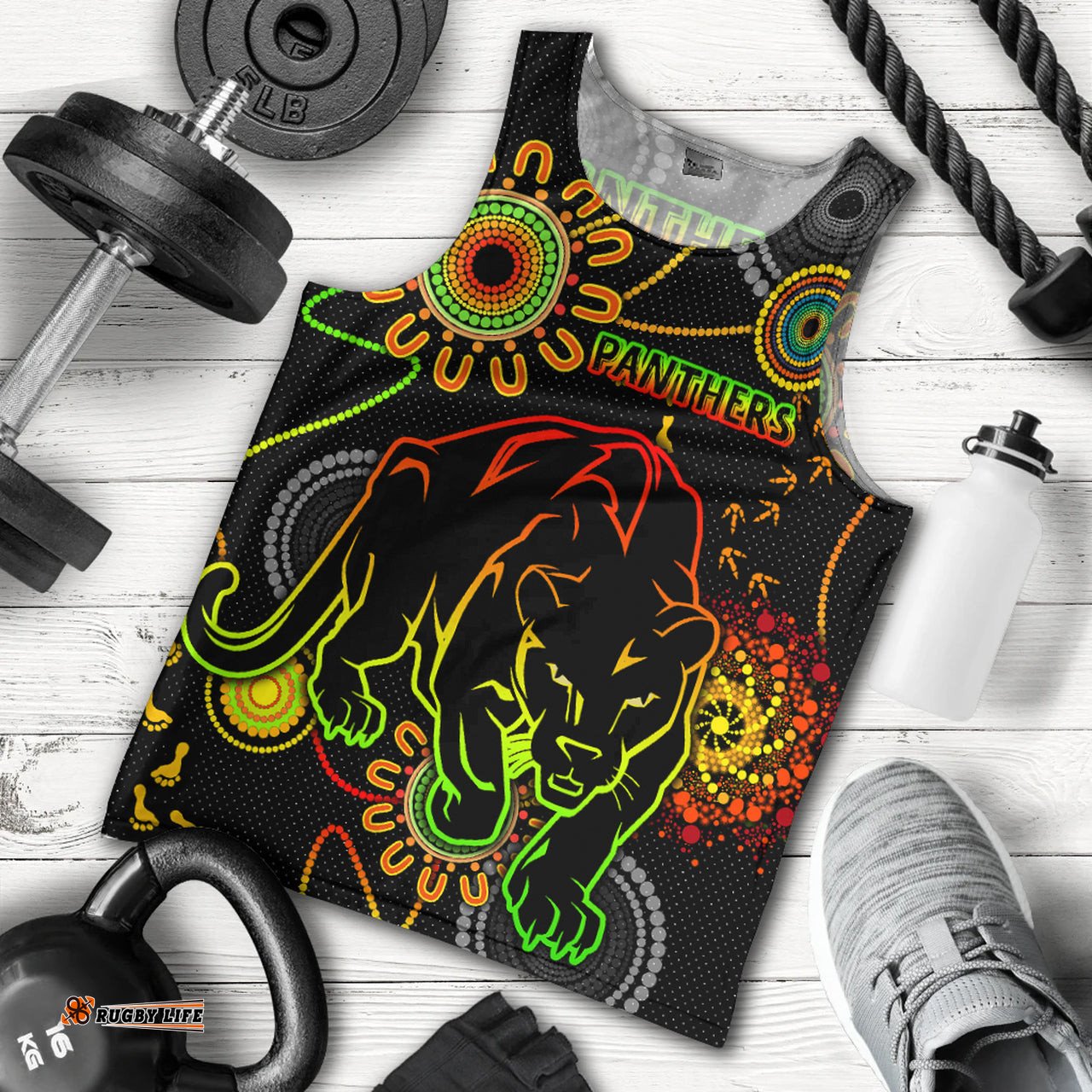 Panthers Rugby Men Tank Top - Custom Indigenous Black Panthers Men Tank Top RLT13