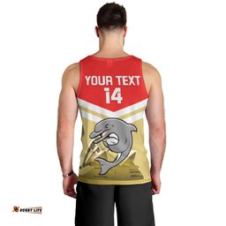 Custom Australia Day Dolphins Men Tank Top NRL 2024 With Sydney Opera House