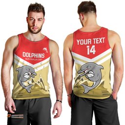 Custom Australia Day Dolphins Men Tank Top NRL 2024 With Sydney Opera House