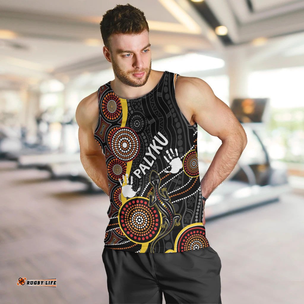 PALYKU Australia Lizard Aboriginal Art Men Tank Top