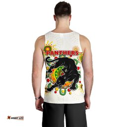 Penrith Men Tank Top Indigenous Panthers - White