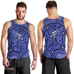 Aboriginal Kangaroo Painting Purple Men Tank Top -