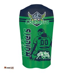 Canberra Raiders Oneck Tank Top Personalized Pentagon Style- NRL