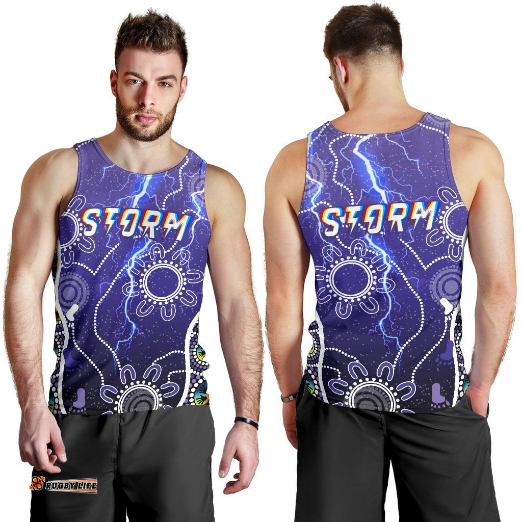 Melbourne Storm Men Tank Top Unique Indigenous