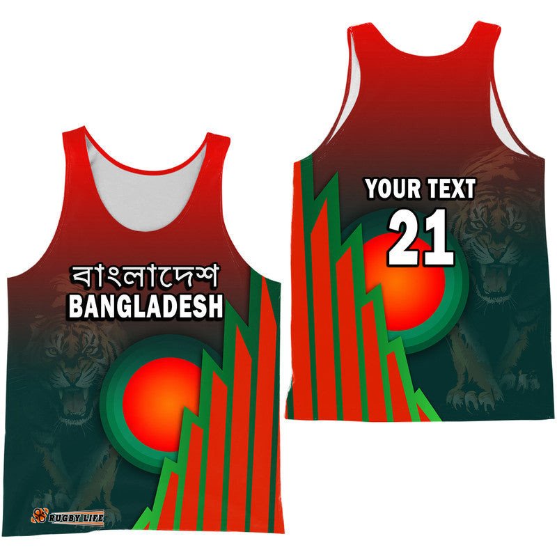 (Custom Personalised) Bangladesh Bangla Tigers Cricket Men Tank Top Tigers and Bangladesh Flag