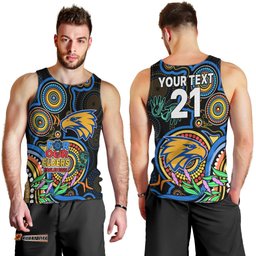 Custom Eagles Football Aboriginal Art Men Tank Top NAIDOC Indigenous Tribal