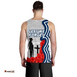 Geelong Men's Tank Top Cats Anzac Day Indigenous
