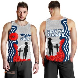 Geelong Men's Tank Top Cats Anzac Day Indigenous