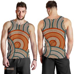 Men Tank Top - Aboriginal Dot Painting Mens Tank Ver07