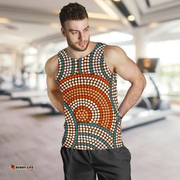 Men Tank Top - Aboriginal Dot Painting Mens Tank Ver07