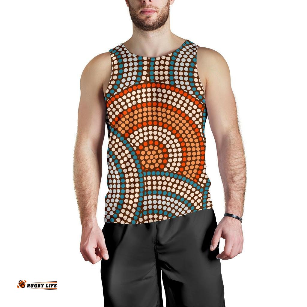 Men Tank Top - Aboriginal Dot Painting Mens Tank Ver07