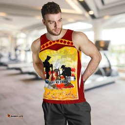 Anzac Men's Tank Top - Lest We Forget Aboriginal Version