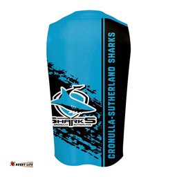 Cronulla-Sutherland Sharks O-neck Tank Top Quarter Style - NRL