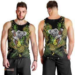 Golden Wattle Men Tank Top Australia Acacia Pycnantha Mix Aboriginal