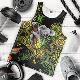 Golden Wattle Men Tank Top Australia Acacia Pycnantha Mix Aboriginal