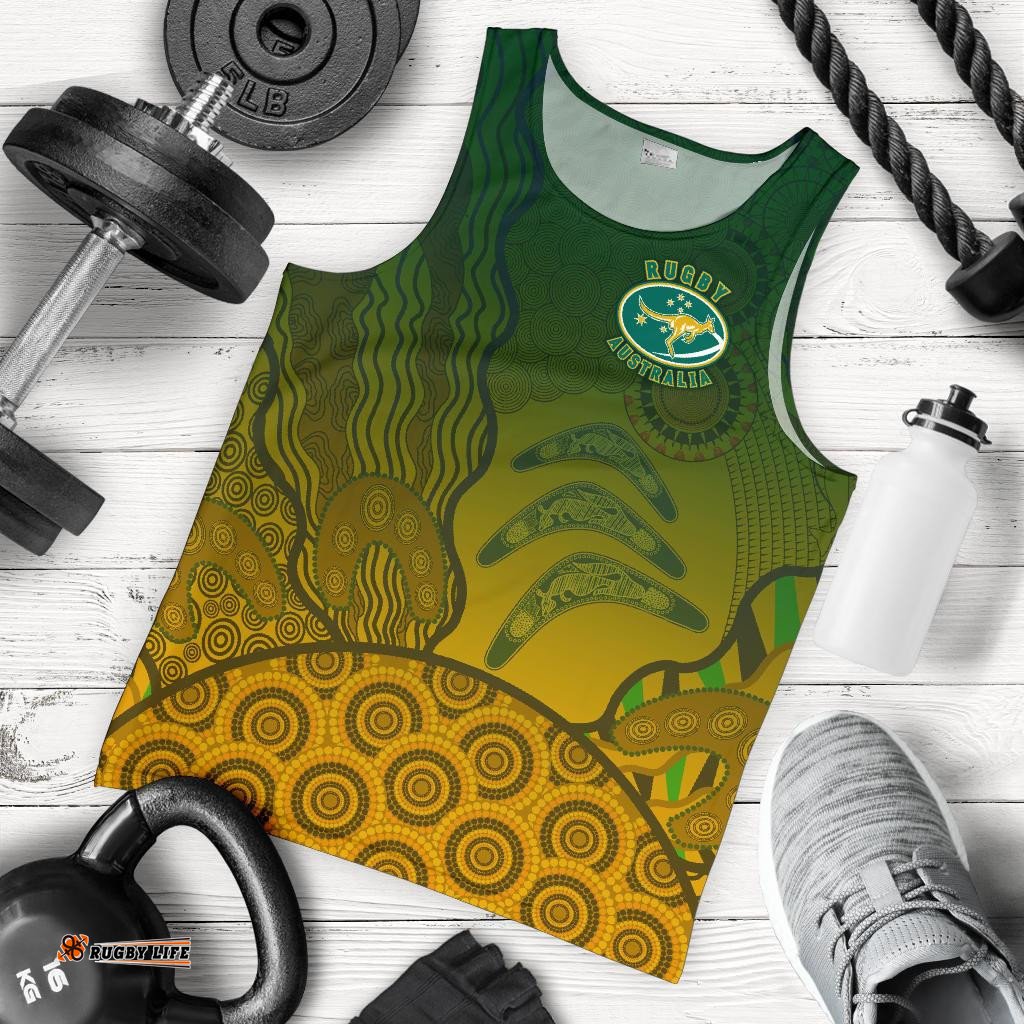 Men's Tank Top, Aboriginal Australian Rugby Mens Tank