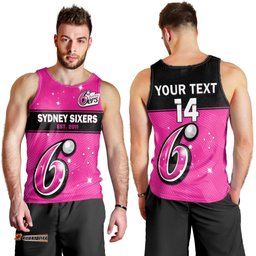 (Custom Text And Number) Sydney Sixers Men Tank Top Est 2011 Simple Style