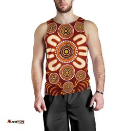 Aboriginal Men's Tank Top - Circle Flowers Patterns Ver03