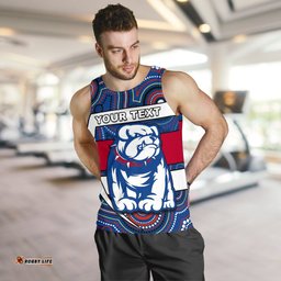 (Custom Personalised) Western Football Bulldogs Men Tank Top Redamancy Indigenous Australian
