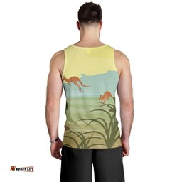 Men Tank Top - Kangaroo Mens Tank Uluru