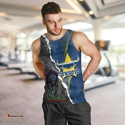 Personalised Panthers And Cowboys Rugby Men Tank Top Sporty Version