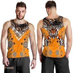 Wests Tiger Rugby Aboriginal Pattern Men Tank Top -