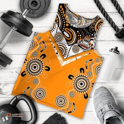 Wests Tiger Rugby Aboriginal Pattern Men Tank Top -