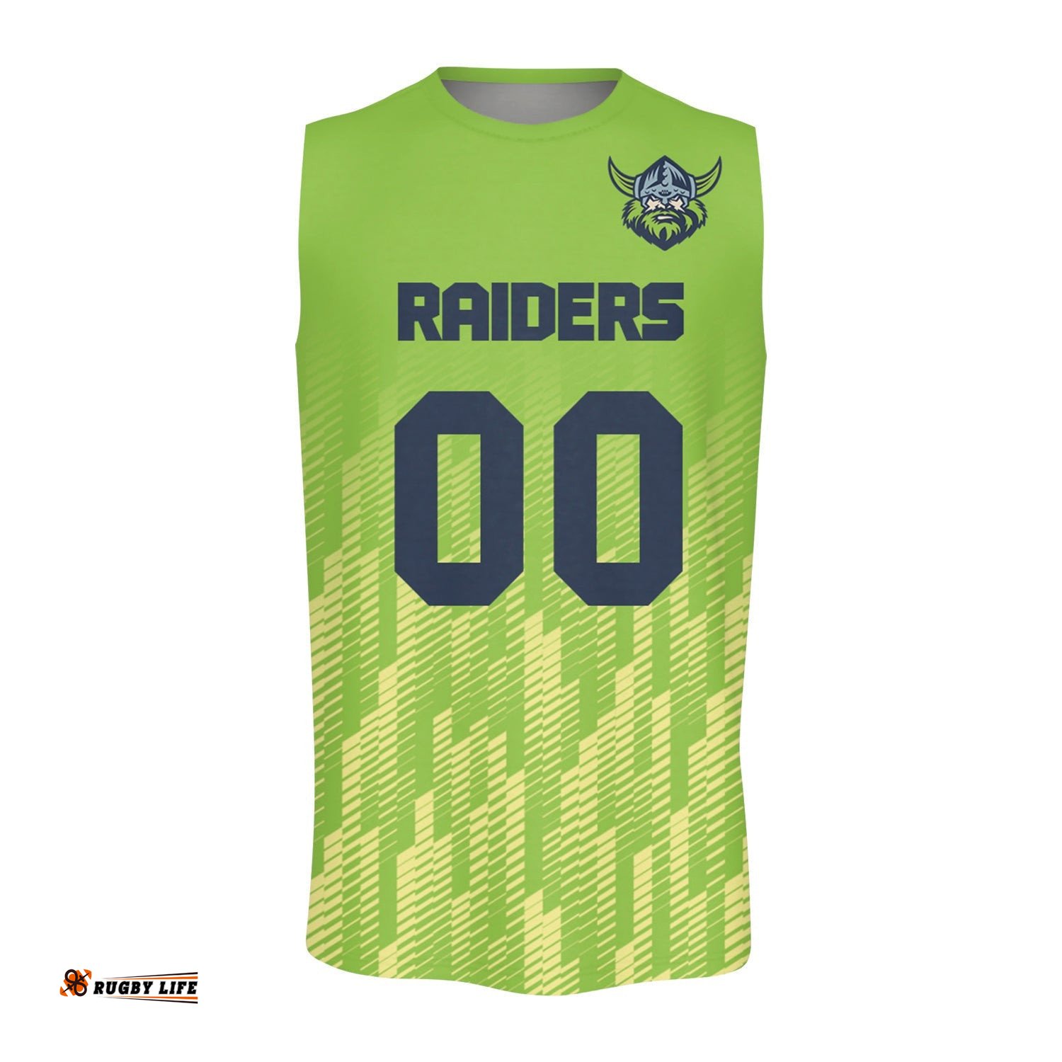 Canberra Raiders Men's Oneck Tank Top Logo Sport Ombre - NRL