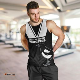 Western Suburbs Magpies Rugby Men Tank Top Simple Style