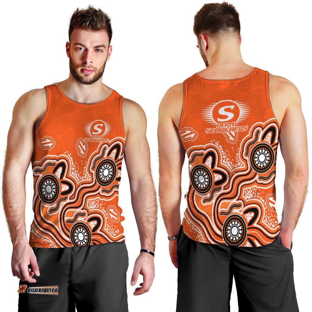 Perth Scorchers Men Tank Top - Aboriginal Art -
