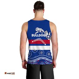 Western Bulldogs Men Tank Top - Aboriginal Dot Painting -