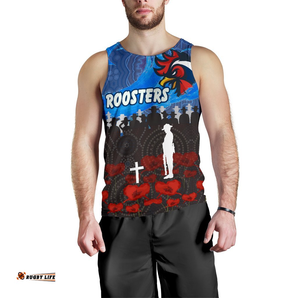 Sydney Roosters Aboriginal Men Tank Top Prairie Style