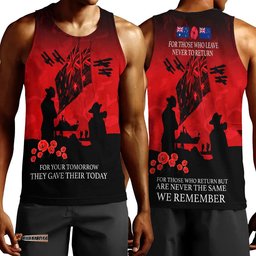 Vibe Hoodie Clothing - Anzac Day For Those Who Leave Never To Ruturn Men Tank Top