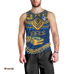 Custom Eels Rugby Men Tank Top Polynesian and Aboriginal Vibe